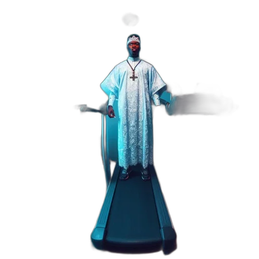 staff, dress, concept art, 3d render transparent PNG cut-out