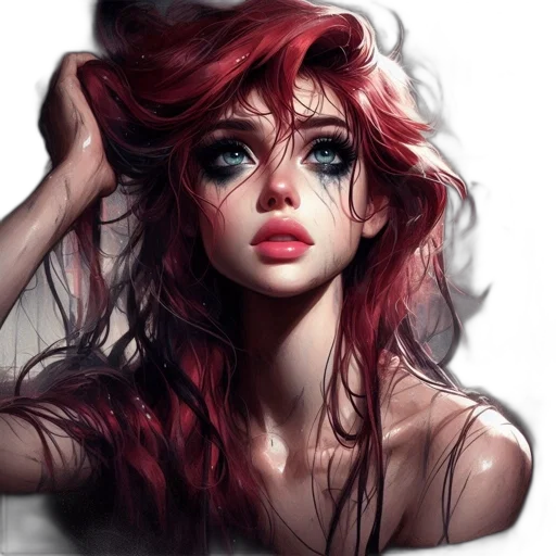 face, hair, mask, dress transparent PNG cut-out