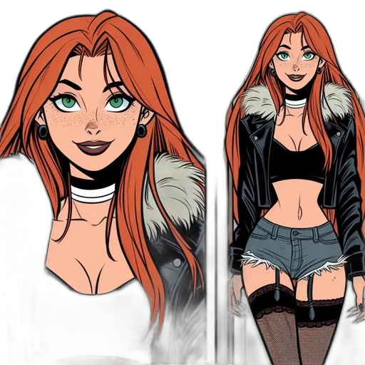 jacket, comic book art, concept art, cartoon transparent PNG cut-out