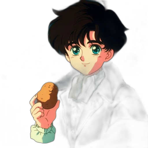 food, vaporwave, anime, cartoon transparent PNG cut-out