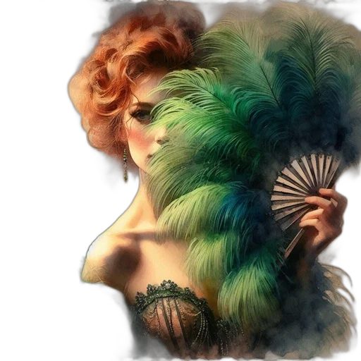 hair, dress, fantasy art, photorealistic transparent PNG cut-out