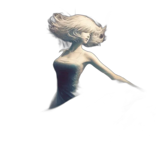 dress, hair, creature, crown transparent PNG cut-out