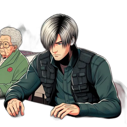 jacket, concept art, comic book art, pixel art transparent PNG cut-out