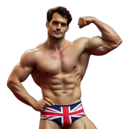 3d render, concept art, photorealistic, muscular transparent PNG cut-out