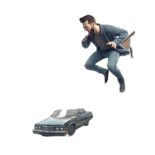 car, jacket, creature, shoes transparent PNG cut-out