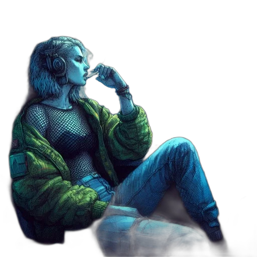 jacket, mask, robot, creature transparent PNG cut-out