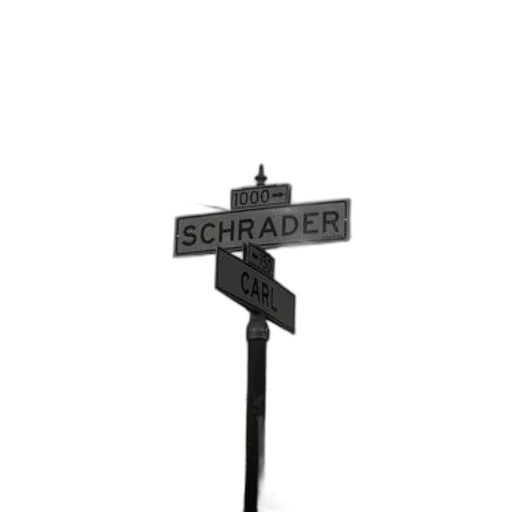 3d render, street, sign, intersection transparent PNG cut-out