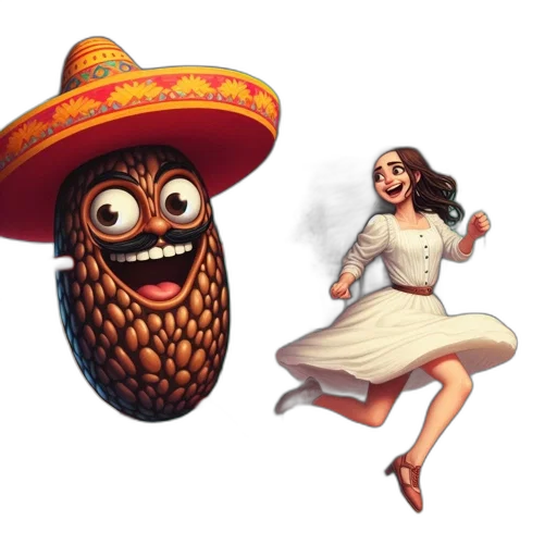 hat, dress, creature, concept art transparent PNG cut-out