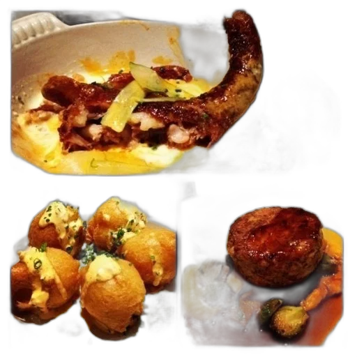 food, collage, three, dishes transparent PNG cut-out