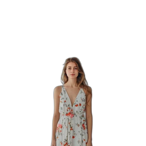 dress, young, woman, brown transparent PNG cut-out