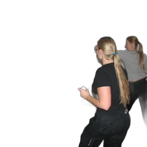 staff, hair, two, women transparent PNG cut-out