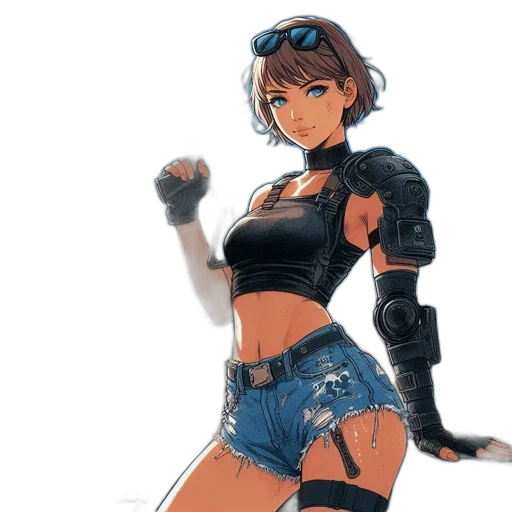 weapon, jacket, concept art, comic book art transparent PNG cut-out