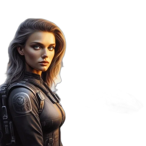 jacket, comic book art, concept art, photorealistic transparent PNG cut-out