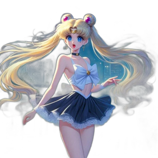 dress, anime, concept art, 3d render transparent PNG cut-out