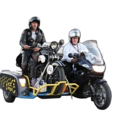 3d render, two, people, motorcycle transparent PNG cut-out
