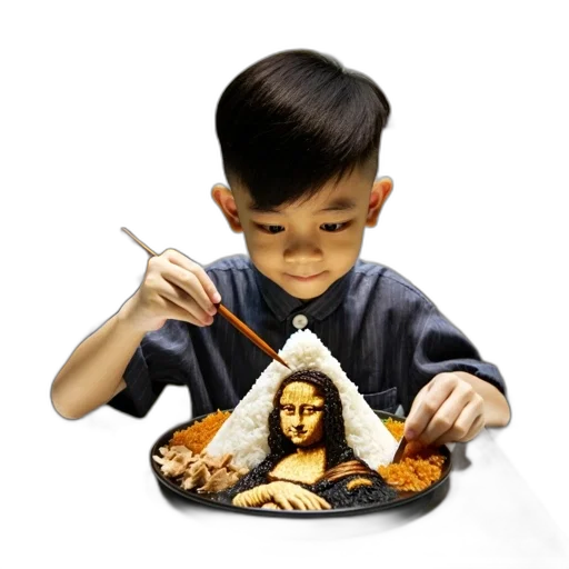 food, face, photorealistic, 3d render transparent PNG cut-out