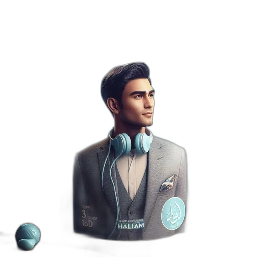 jacket, robot, concept art, 3d render transparent PNG cut-out
