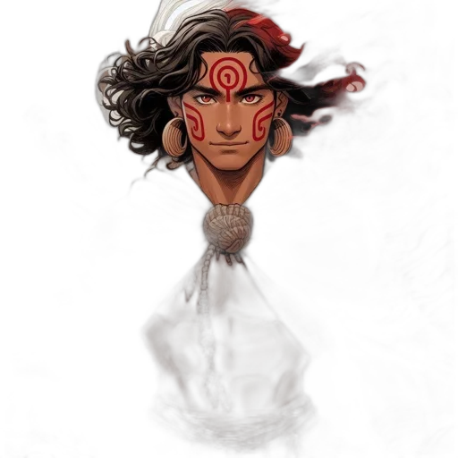 mask, face, crown, staff transparent PNG cut-out