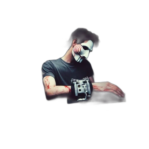 mask, robot, weapon, cyberpunk transparent PNG cut-out