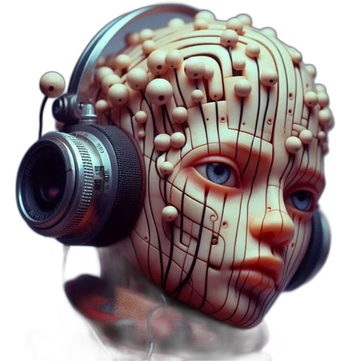robot, mask, face, creature transparent PNG cut-out