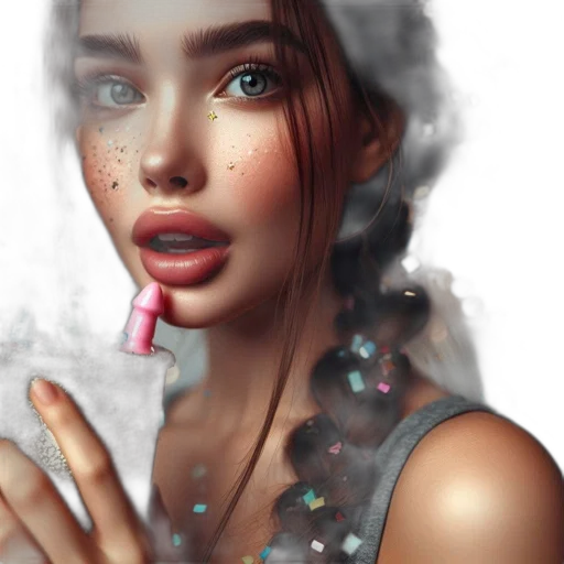 face, jewelry, photorealistic, fantasy art transparent PNG cut-out