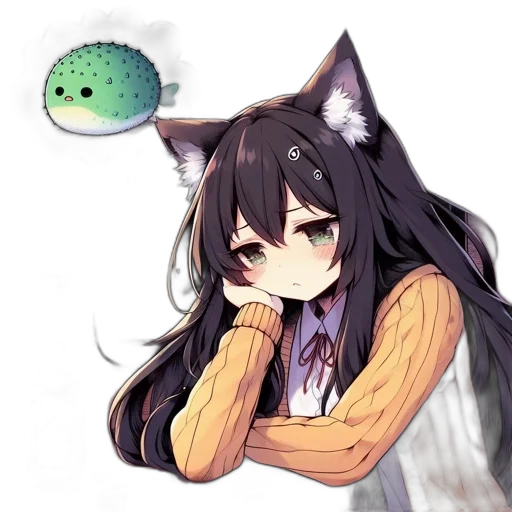 staff, creature, animal, hat transparent PNG cut-out
