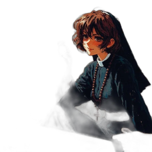 dress, face, sword, creature transparent PNG cut-out