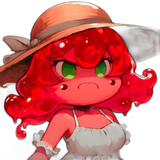 hat, staff, creature, pixel art transparent PNG cut-out
