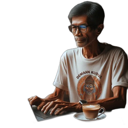 staff, face, pixel art, oil painting transparent PNG cut-out