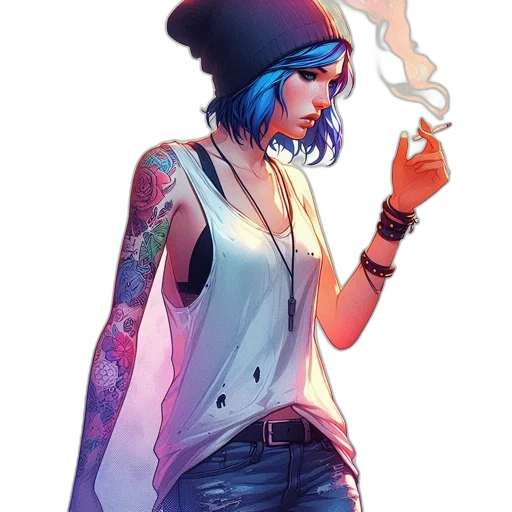 jacket, comic book art, concept art, cyberpunk transparent PNG cut-out