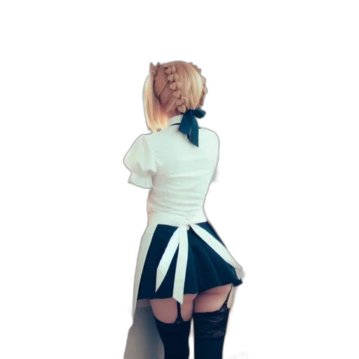 dress, jacket, staff, robot transparent PNG cut-out