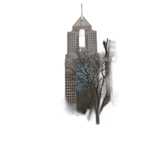 building, tree, photorealistic, concept art transparent PNG cut-out