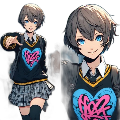 jacket, concept art, anime, pixel art transparent PNG cut-out