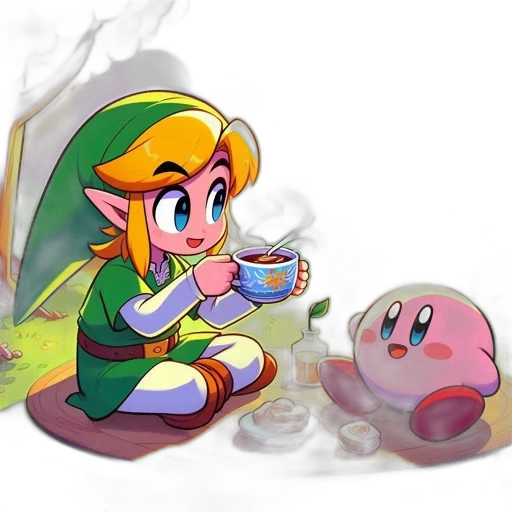 food, concept art, pixel art, watercolor transparent PNG cut-out