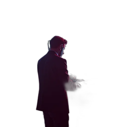 jacket, staff, mask, hat transparent PNG cut-out