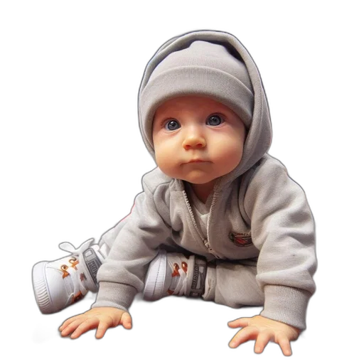 jacket, face, photorealistic, 3d render transparent PNG cut-out