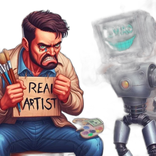 robot, concept art, cyberpunk, comic book art transparent PNG cut-out