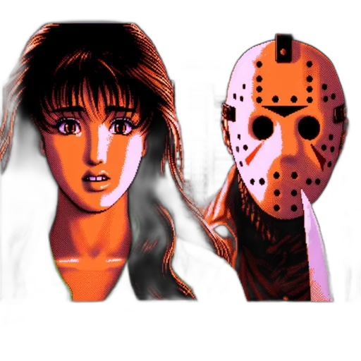 mask, concept art, comic book art, pixel art transparent PNG cut-out