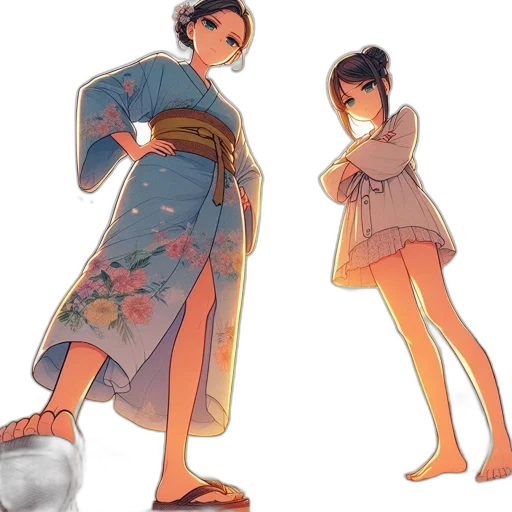 dress, concept art, anime, watercolor transparent PNG cut-out