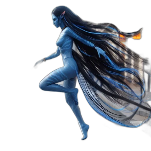 hair, concept art, comic book art, fantasy art transparent PNG cut-out