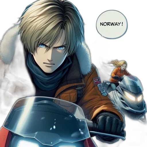 sword, weapon, jacket, comic book art transparent PNG cut-out