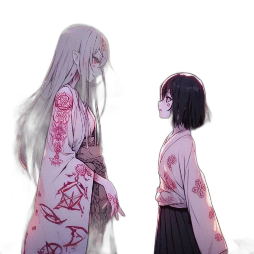 dress, creature, concept art, anime transparent PNG cut-out