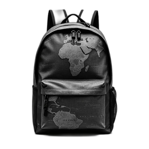 jacket, black, grey, backpack transparent PNG cut-out