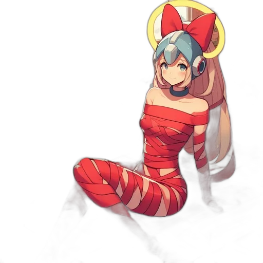 dress, robot, weapon, staff transparent PNG cut-out