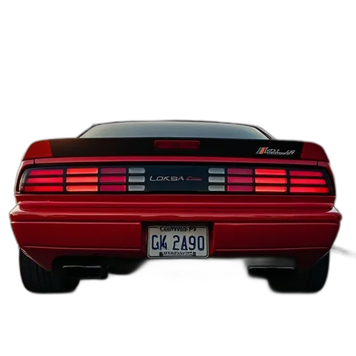 car, vaporwave, 3d render, red transparent PNG cut-out