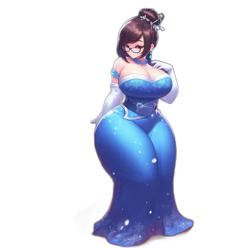 dress, robot, staff, concept art transparent PNG cut-out