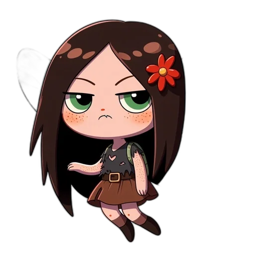 staff, creature, flower, anime transparent PNG cut-out