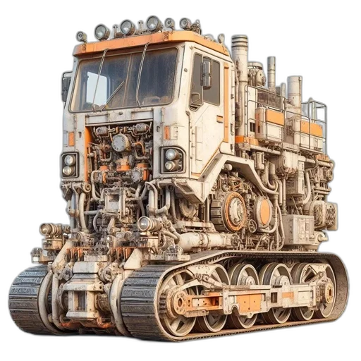 robot, weapon, car, concept art transparent PNG cut-out