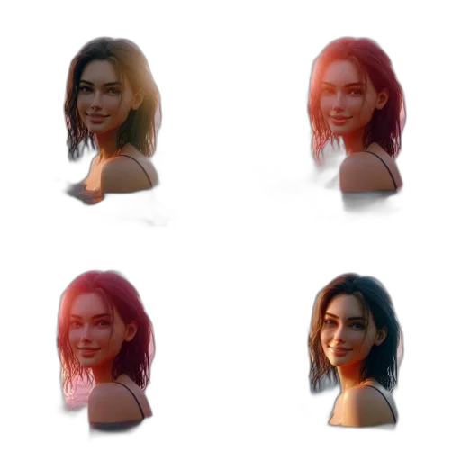 face, mask, crown, hair transparent PNG cut-out