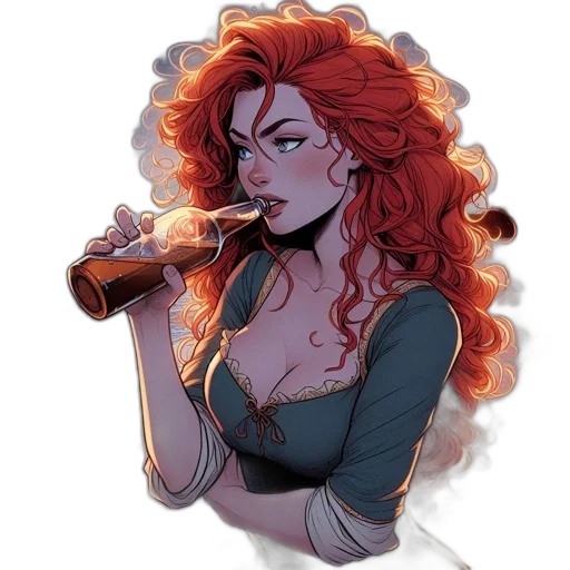 dress, fantasy art, comic book art, concept art transparent PNG cut-out